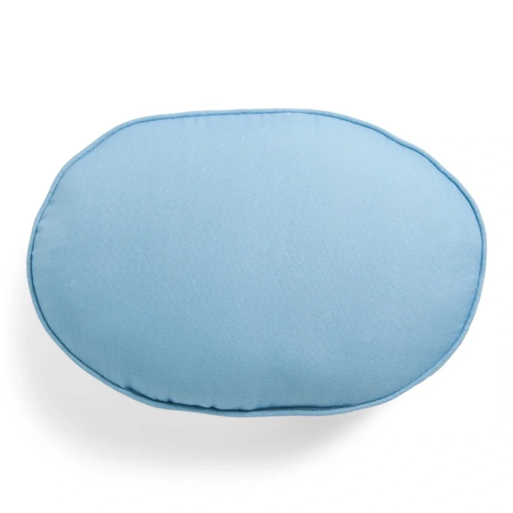 Round 'Off Duty' Striped Accent Pillow in Yellow, Blue & Red